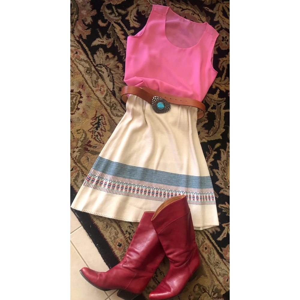 FAD vintage skirt, tank, jacket pink set
